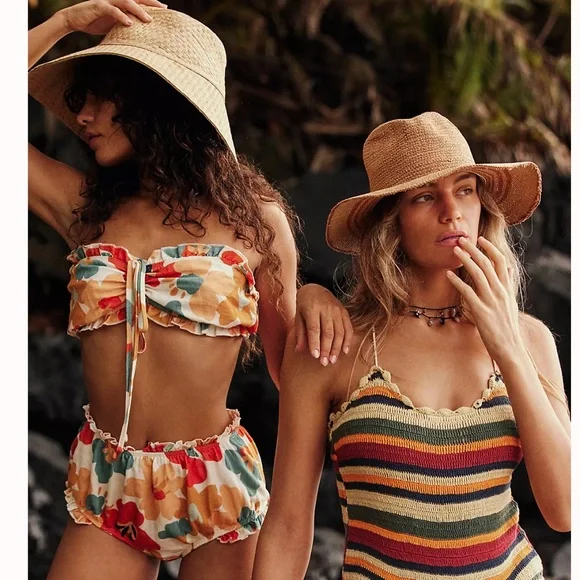 Free People Soft Spoken Packable Hat in Tan Combo Retail$68 NWOT - Picture 1 of 7